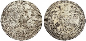 MONETE ITALIANE REGIONALI
ROMA
Pio VI (Giovanni Angelo Braschi), 1775-1799. 25 Baiocchi 1795 a. XXI. Mi gr. 7,60 Tiara su chiavi decussate. Rv. Scri...
