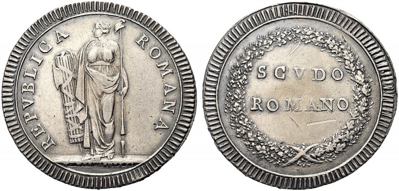MONETE ITALIANE REGIONALI
ROMA
Prima Repubblica Romana 1798-1799. Scudo Romano...