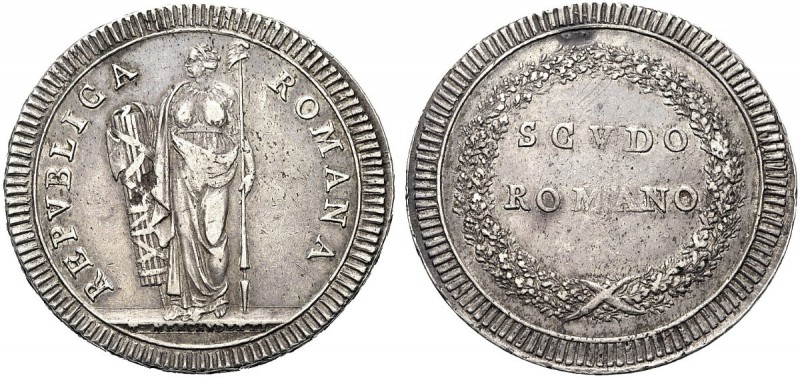 MONETE ITALIANE REGIONALI
ROMA
Prima Repubblica Romana 1798-1799. Scudo Romano...