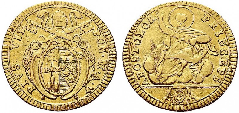 MONETE ITALIANE REGIONALI
ROMA
Pio VII (Barnaba Chiaramonti), 1800-1823. Doppi...