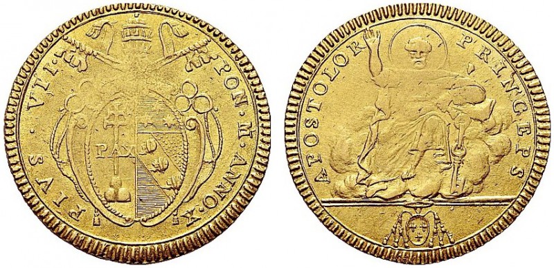 MONETE ITALIANE REGIONALI
ROMA
Pio VII (Barnaba Chiaramonti), 1800-1823. Doppi...