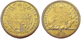 MONETE ITALIANE REGIONALI
ROMA
Pio VII (Barnaba Chiaramonti), 1800-1823. Doppia 1809/1810 a. X. Au Simile a precedente. Pag. 57a; Gig. 7a; Fried. 24...