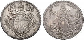 MONETE ITALIANE REGIONALI
ROMA
Pio VII (Barnaba Chiaramonti), 1800-1823. Scudo 1815 a. XVI, III Tipo. Ar Stemma sormontato dalle chiavi decussate e ...