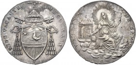 MONETE ITALIANE REGIONALI
ROMA
Sede Vacante (Cam. Card. Francesco Galleffi), 1829. Scudo 1829. Ar Stemma sormontato da galero, chiavi e padiglione. ...