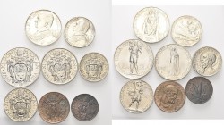 * MONETE ITALIANE REGIONALI
ROMA
Pio XI (Achille Ratti), 1929-1938. Serie completa di 8 valori 1929 a. VIII. Gig. 85. Rara. q. FDC