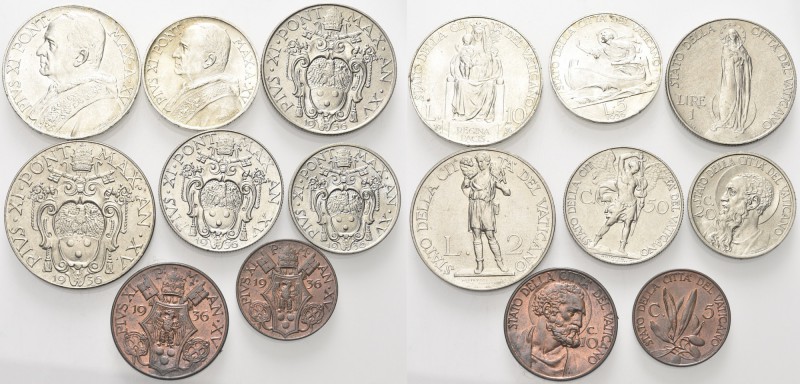 * MONETE ITALIANE REGIONALI
ROMA
Pio XI (Achille Ratti), 1929-1938. Serie comp...