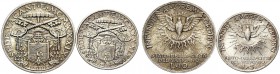 MONETE ITALIANE REGIONALI
ROMA
Sede Vacante (Cam. Card. Eugenio Pacelli), 1939. 10 e 5 Lire 1939. Ar Gig. 94 e 95. FDC