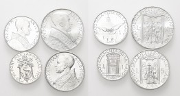 * MONETE ITALIANE REGIONALI
ROMA
Pio XII (Eugenio Pacelli), 1939-1958. Serie completa di 4 valori dal 1950 al 1952, a. IVB, a. XIII, a. XIV e a. XV....