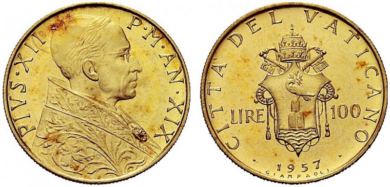 MONETE ITALIANE REGIONALI
ROMA
Pio XII (Eugenio Pacelli), 1939-1958. 100 Lire ...