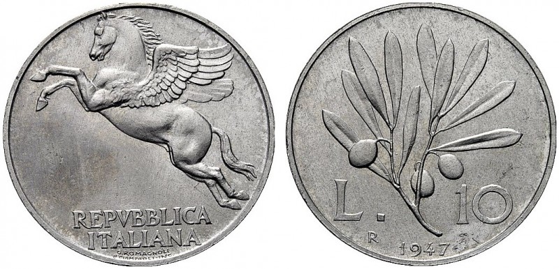 MONETE ITALIANE REGIONALI
ROMA
Repubblica Italiana, dal 1946. 10 Lire 1947. It...