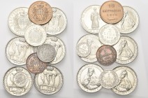 * MONETE ITALIANE REGIONALI
SAN MARINO
Vecchia Monetazione, 1864-1938. Vecchia Monetazione. Lotto di n. 51 monete in Ar e Æ dal 1864 al 1938 dai 5 C...