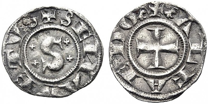 MONETE ITALIANE REGIONALI
SIENA
Repubblica, 1180-1390. Grosso da 2. Ar gr. 1,8...