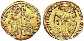 MONETE ITALIANE REGIONALI
VENEZIA
Michele Steno doge LXIII, 1400-1413. Ducato. Au gr. 3,50 MIChAªL’ STª Tipo solito. Paolucci 1; Fried. 1230. Di sti...