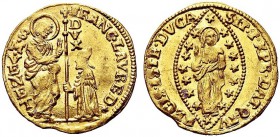 MONETE ITALIANE REGIONALI
VENEZIA
Francesco Loredan doge CXVI, 1752-1762. Zecchino. Au gr. 3,49 FRANC LAVRED Tipo solito. Paolucci 5; Fried. 1405 Be...
