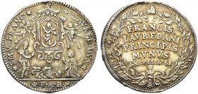 MONETE ITALIANE REGIONALI
VENEZIA
Francesco Loredan doge CXVI, 1752-1762. Osella anno VII, 1758. Ar gr. 9,63 S M V FRANC LAVRED DVX Quadro dell'Imma...
