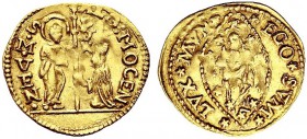 MONETE ITALIANE REGIONALI
VENEZIA
Alvise IV Mocenigo doge CXVIII, 1763-1778. Quarto di zecchino. Au gr. 0,89 ALO MOCEN Tipo solito. Paolucci 15; Fri...