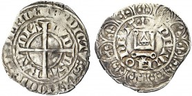 MONETE DEI SAVOIA

Ludovico II Barone di Savoia-Vaud, 1302-1350. Grosso Tornese, IV Tipo, zecca di Pierre-Chatel. Ar gr. 2,00 BNDICTV SIT NOMEDNI NR...