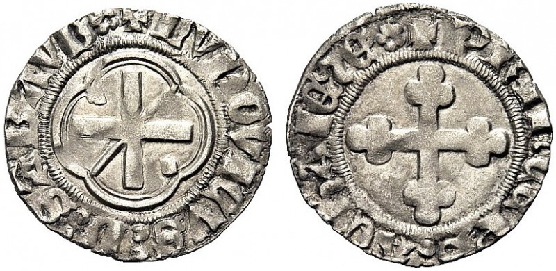 MONETE DEI SAVOIA

Ludovico d’Acaja, 1402-1418. Quarto di grosso di modulo rid...