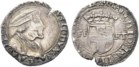 MONETE DEI SAVOIA

Carlo II il Buono, 1504-1553. Testone, zecca sconosciuta. Ar gr. 9,03 KAROLVS II DVC SA BAVD IE I X Busto del duca barbuto, con b...