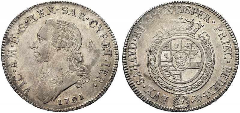 MONETE DEI SAVOIA

Vittorio Amedeo III, Re di Sardegna, 1773-1796. Mezzo Scudo...