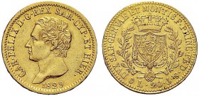 MONETE DEI SAVOIA

Carlo Felice, Re di Sardegna, 1821-1831. 20 Lire 1829 Genova. Au Come precedente. Pag. 57; Gig. 31. Molto Raro. Buon BB