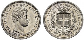 MONETE DEI SAVOIA

Carlo Alberto, Re di Sardegna, 1831-1849. 25 Centesimi 1833 Torino. Ar Come precedente. Pag. 332; Gig. 156. Rara. Conservazione i...