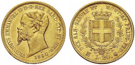 MONETE DEI SAVOIA

Vittorio Emanuele II, Re di Sardegna, 1849-1861. 20 Lire 1860 Milano. Au Come precedente. Pag. 357; Gig. 20 Non comune. Più che S...