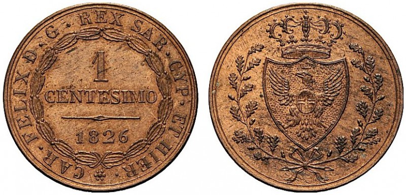 MONETE DEI SAVOIA

Vittorio Emanuele II, Re Eletto, 1859-1861. Centesimo 1826,...
