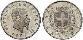 MONETE DEI SAVOIA

Vittorio Emanuele II, Re d’Italia, 1861-1878. 2 Lire 1863 Stemma Napoli. Ar Testa nuda a d. Rv. Stemma crociato e coronato con il...