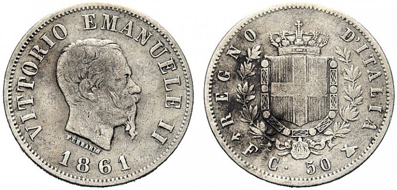 MONETE DEI SAVOIA

Vittorio Emanuele II, Re d’Italia, 1861-1878. 50 Centesimi ...