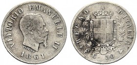 MONETE DEI SAVOIA

Vittorio Emanuele II, Re d’Italia, 1861-1878. 50 Centesimi 1861 Firenze. Ar Testa nuda a d. Rv. Stemma di Savoia coronato con il ...