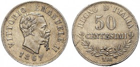 MONETE DEI SAVOIA

Vittorio Emanuele II, Re d’Italia, 1861-1878. 50 Centesimi 1867 Valore Torino. Ar Come precedente. Pag. 533; Gig. 82. Rarissima. ...