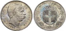 MONETE DEI SAVOIA

Umberto I, Re d’Italia, 1878-1900. 5 Lire 1878 - I Tipo. Ar Testa a d. Rv. Stemma crociato e coronato con il Collare dell’Annunzi...