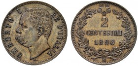 MONETE DEI SAVOIA

Umberto I, Re d’Italia, 1878-1900. 2 Centesimi 1896. Æ Testa nuda a s. Rv. Valore e data tra ramo d’alloro e di quercia. Pag. 621...