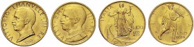 MONETE DEI SAVOIA

Vittorio Emanuele III, Re d’Italia, 1900-1943. 100 Lire e 50 Lire 1933 a. X - Littore. Au Pag. 649 e 660; Gig. 12 e 23. Molto Rar...
