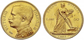 MONETE DEI SAVOIA

Vittorio Emanuele III, Re d’Italia, 1900-1943. 50 Lire 1912 Aratrice. Au Semibusto a s. in uniforme. Rv. L'Italia agricola con ar...