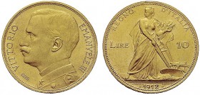 MONETE DEI SAVOIA

Vittorio Emanuele III, Re d’Italia, 1900-1943. 10 Lire 1912 Aratrice. Au Semibusto a s. in uniforme. Rv. L'Italia agricola con ar...