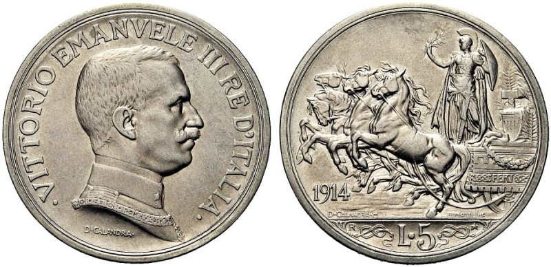 MONETE DEI SAVOIA

Vittorio Emanuele III, Re d’Italia, 1900-1943. 5 Lire 1914 ...