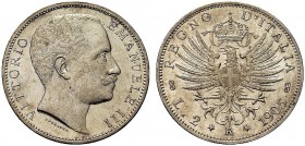 MONETE DEI SAVOIA

Vittorio Emanuele III, Re d’Italia, 1900-1943. 2 Lire 1905 Aquila Sabauda. Ar Come precedente. Pag. 729; Gig. 93. q. FDC