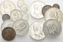 * LOTTI MONETE DEI SAVOIA

Album contenente un inizio di collezione di Vittorio Emanuele II con n. 66 monete: si segnalano dal centesimo alla 5 Lire...