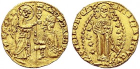MONETE STRANIERE
CHIOS
La Maona, 1347-1566. Ducato al nome di Andrea Dandolo. Au gr. 3,51 Simile a precedente. Fried. 2a. BB