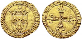 MONETE STRANIERE
FRANCIA
Carlo VIII, 1483-1498. Scudo d’oro. Au gr. 3,43 Fried. 318. q. SPL