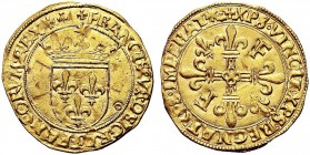 MONETE STRANIERE
FRANCIA
Francesco I, 1515-1547. Scudo d’oro, zecca di Lione. Au gr. 3,36 Scudo di Francia coronato. Rv. Croce con alle estremità fi...