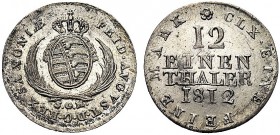 MONETE STRANIERE
GERMANIA
Sassonia. Friedrich August I, 1806-1827. 1/12 di Tallero 1812. Mi gr. 3,34 KM#1049/1. q. FDC