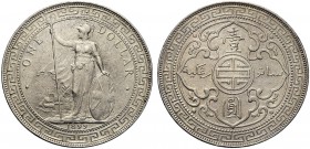 MONETE STRANIERE
GRAN BRETAGNA
Regina Vittoria, 1837-1901. Trade Dollar 1899, zecca di Bombay. Ar KM#75 SPL