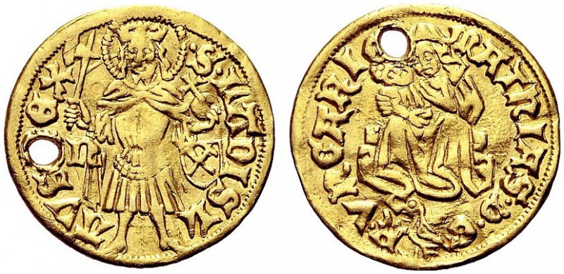 MONETE STRANIERE
UNGHERIA
Mattia Corvino, 1458-1490. Goldgulden. Au gr. 3,28 F...