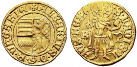 MONETE STRANIERE
UNGHERIA
Albrecht, 1437-1439. Ducato 1440 K P, Kremnitz. Au gr. 3,40 Huszar 589; Pohl E2-5; Fried. 12. BB