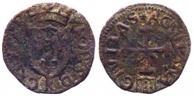 Aquila - Carlo VIII Re di Francia (1495) Cavallo - Biaggi 128 - (NC) Non comune - Cu gr.1,17 
qBB