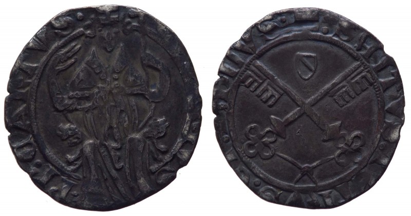 Avignone - Eugenio IV (1431-1447) Carlino - (RR) MOLTO RARA - Ag gr.1,80 
SPL