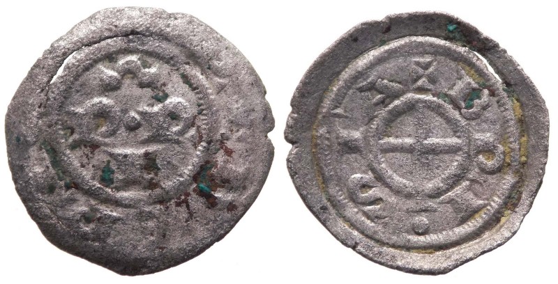 Brescia - A nome di Federico II (1186-1257) Denaro Scodellato - Ag gr.0,42 
BB/...